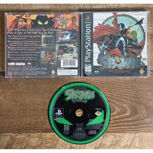 Spawn The Eternal (Sony PlayStation 1 PS1, 1997) Chrome Cover - CIB Tested